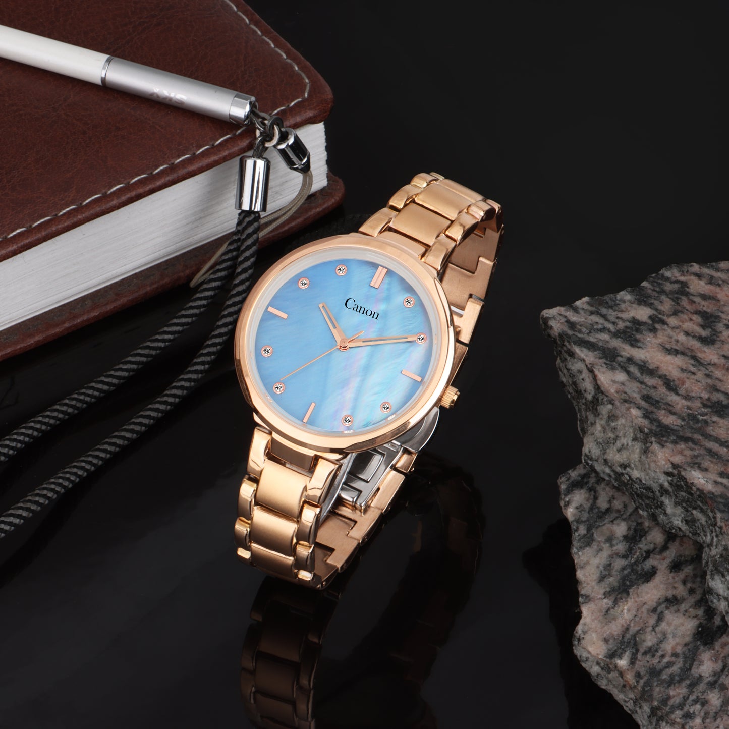 Canon Quartz Mother of Pearl Watch For Her - Baby Blue