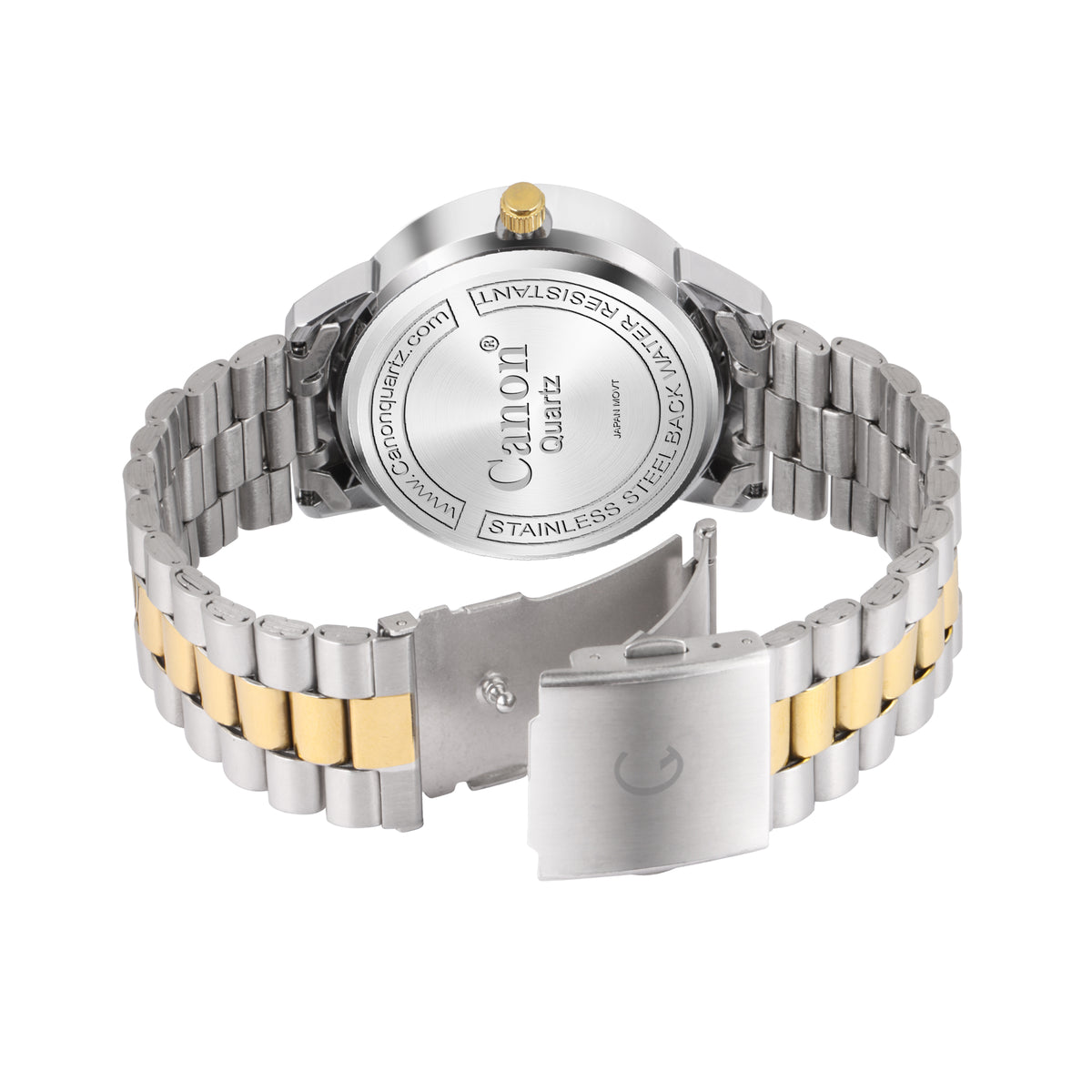 Luxury Maha Vastu Green Dial with Roman Numerals Dual-Tone Watch for Men CN- 519