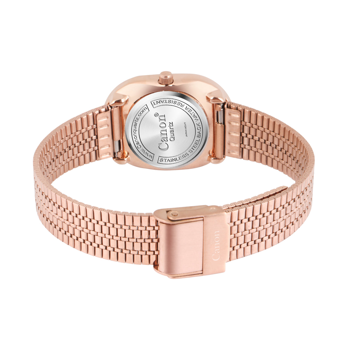 Luxury Emerald Green Dial Rose Gold Bracelet Watch for Women | Canon Quartz CN-522
