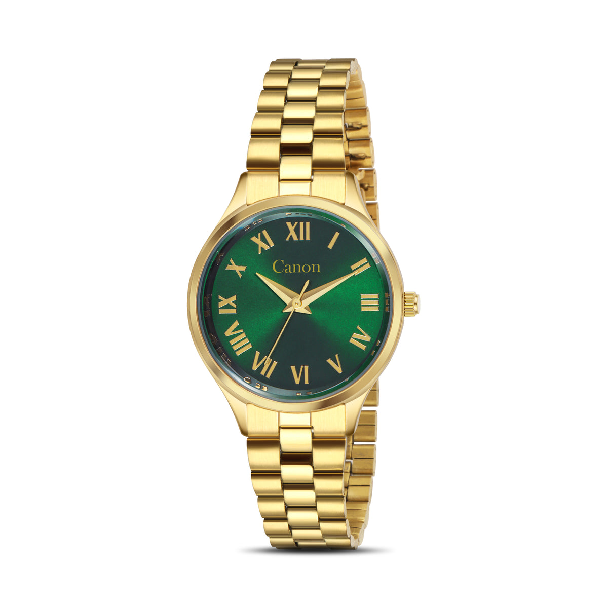 Golden Green Dial with Roman Numerals Watch for Women | Canon Quartz CN-521