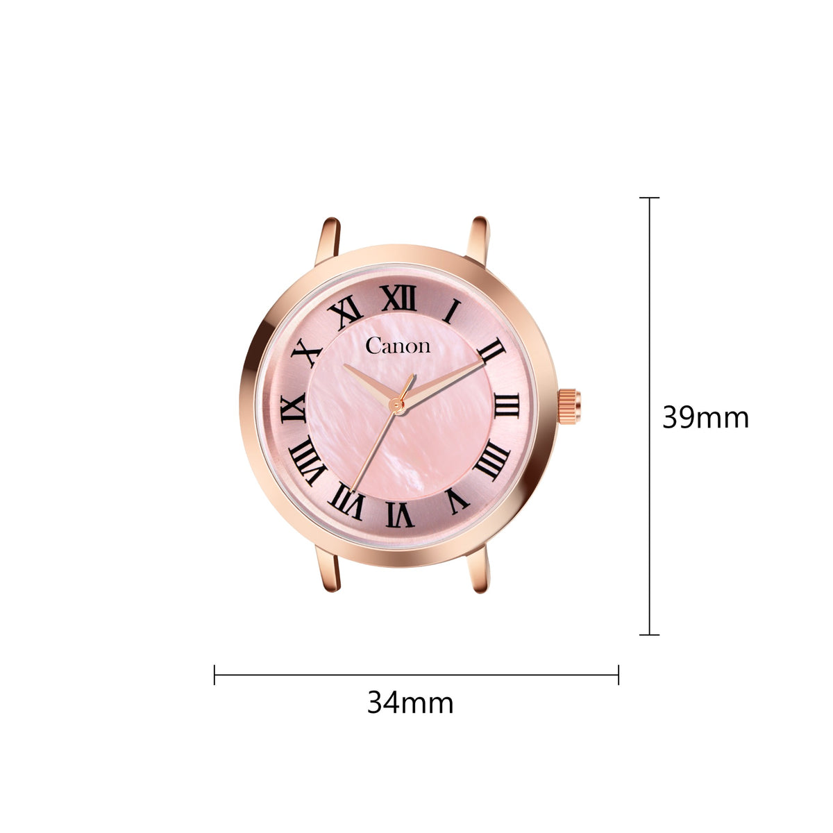 CN-542 watch dimensions 34 mm by 39 mm