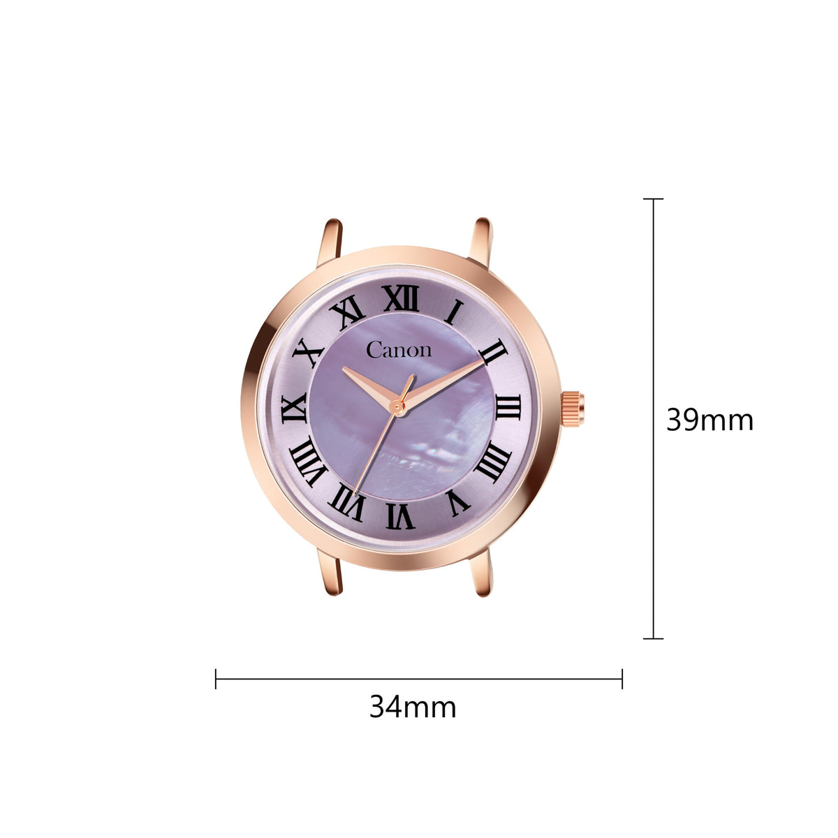 CN-543 watch dimensions 34 mm by 39 mm