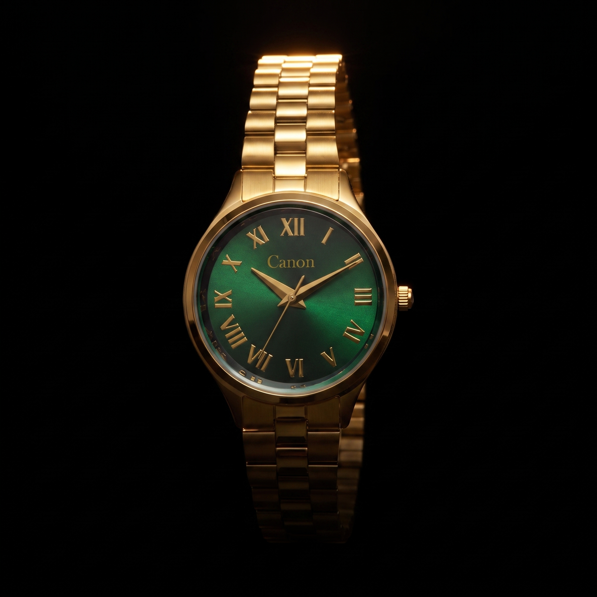 Golden Green Dial with Roman Numerals Watch for Women | Canon Quartz CN-521
