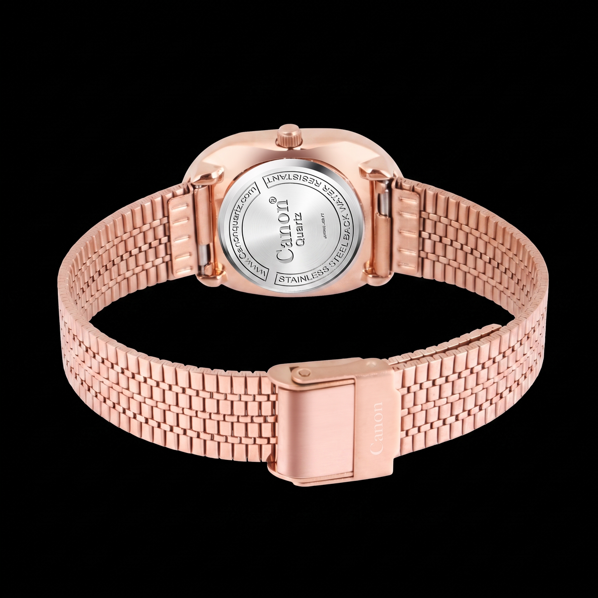 Luxury Emerald Green Dial Rose Gold Bracelet Watch for Women | Canon Quartz CN-522