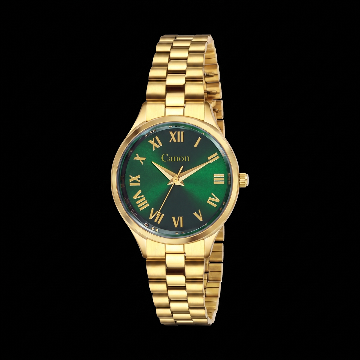 Golden Green Dial with Roman Numerals Watch for Women | Canon Quartz CN-521