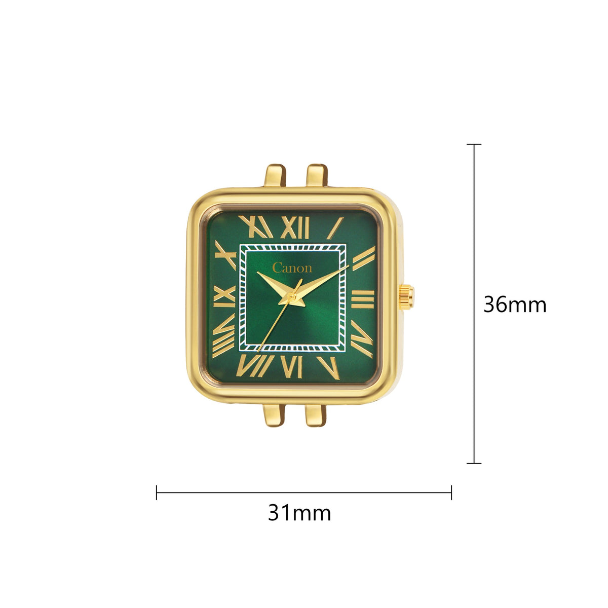 CN-532 watch dimensions 31 mm by 36 mm
