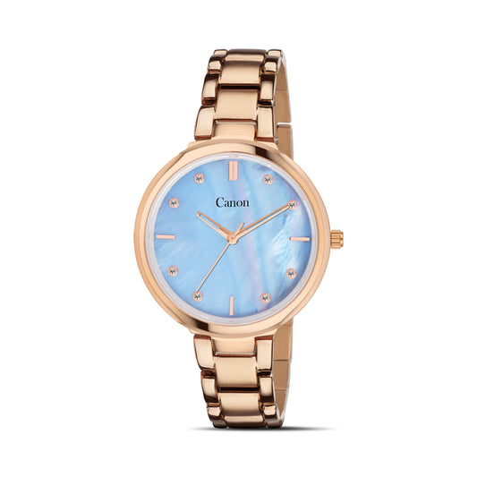 Canon Quartz Mother of Pearl Watch For Her - Baby Blue