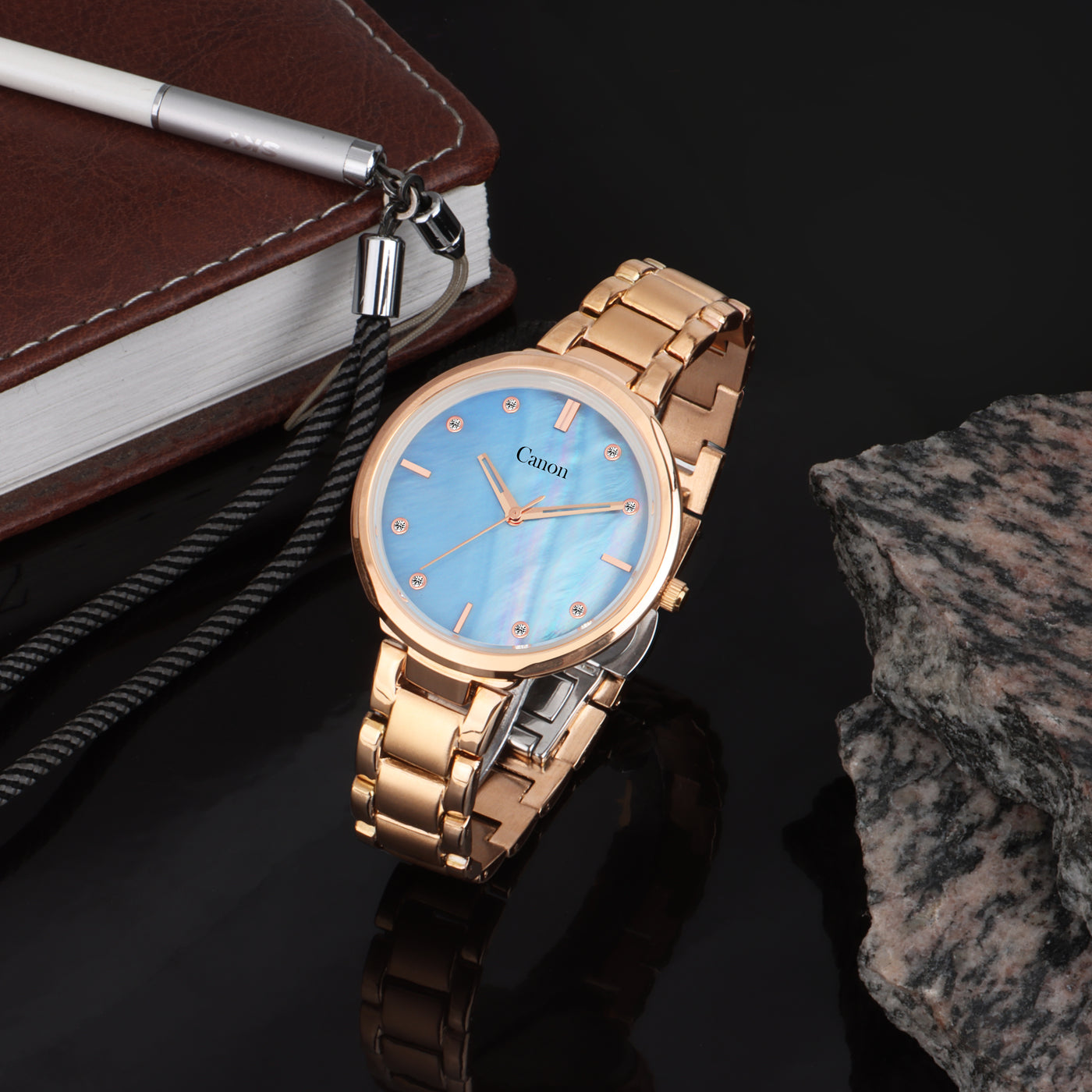 Canon Quartz Mother of Pearl Watch For Her - Baby Blue
