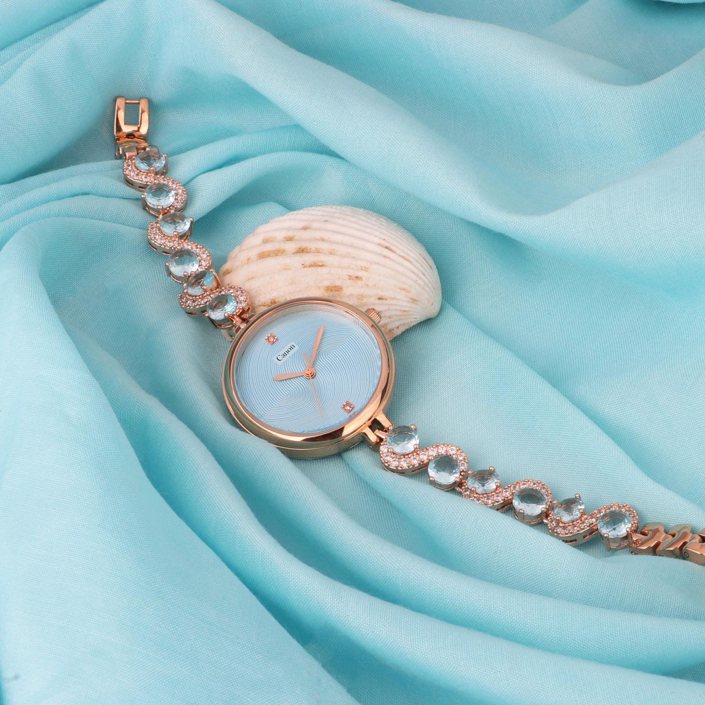 Serenite Rose Gold Blue Women's Watch 449