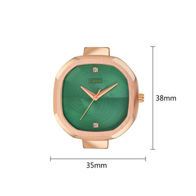 Canon Quartz Square Watch For Women - Green
