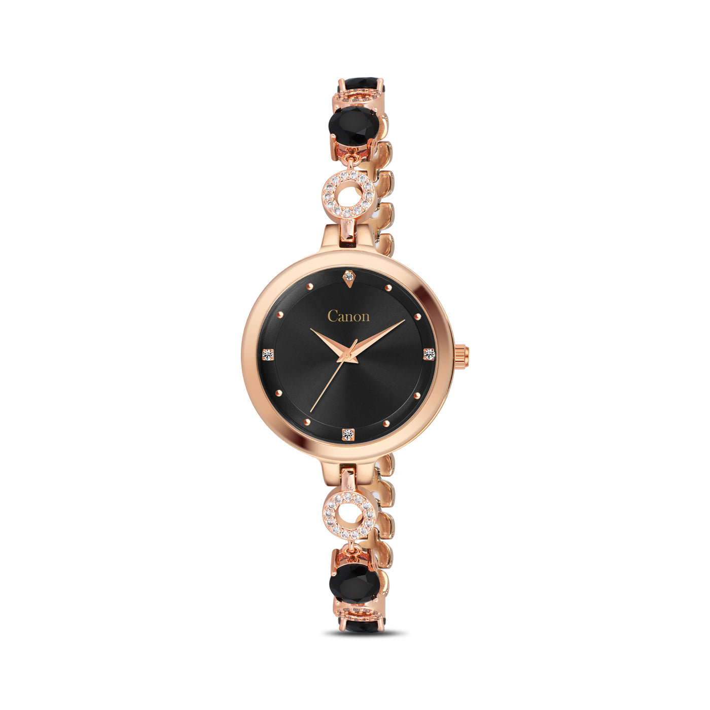 Serenite Black Rose Gold Watch For Women 451