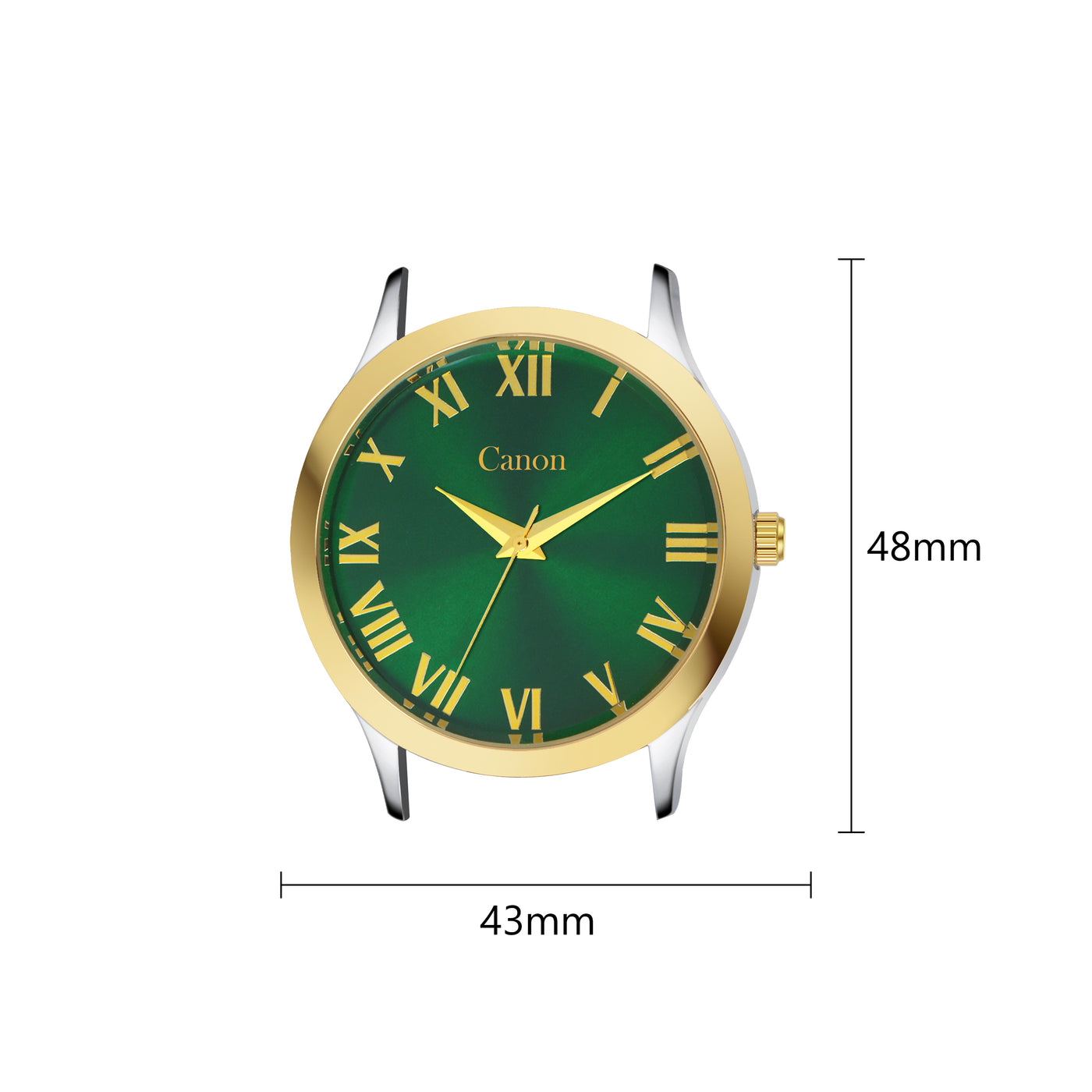 Luxury Vastu Watch - Dual Tone Green Dial CN-455