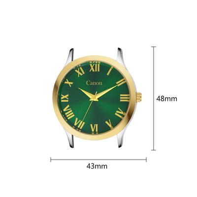 Luxury Vastu Watch - Dual Tone Green Dial CN-455