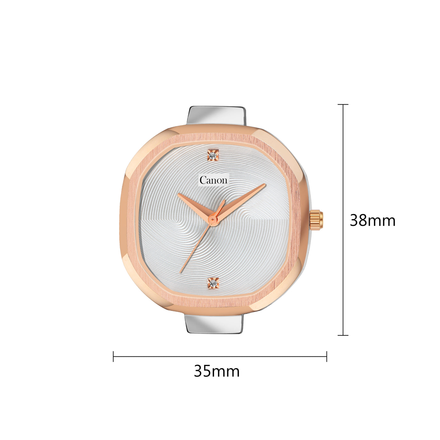 Canon Quartz Square Watch For Women - Dual Tone
