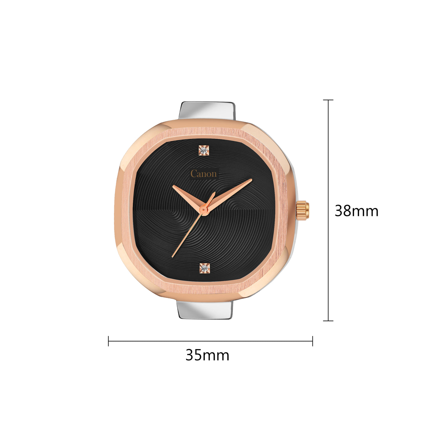 Canon Quartz Square Watch For Women - Dual Tone