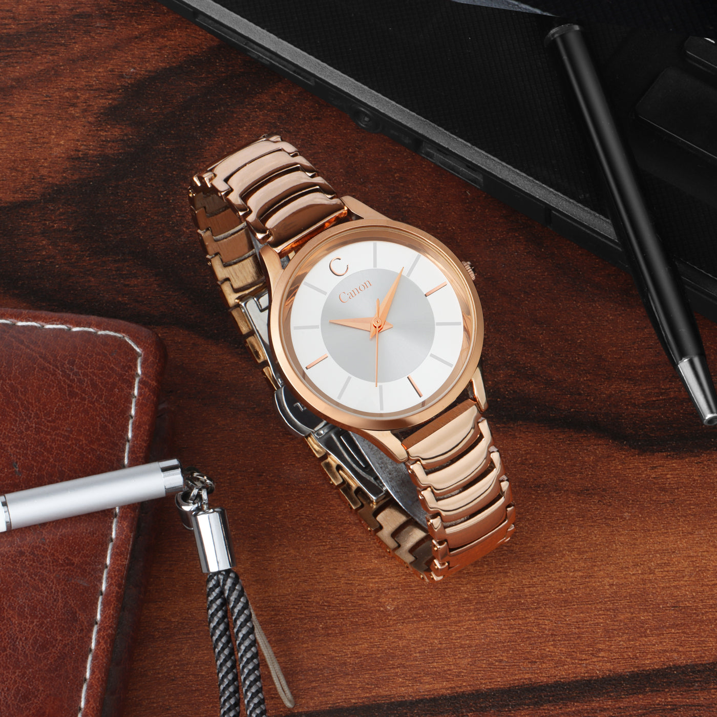 Canon Quartz Analog Watch for Women - Rose Gold CN-421