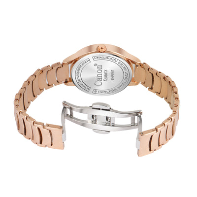 Canon Quartz Analog Watch for Women - Rose Gold CN-421