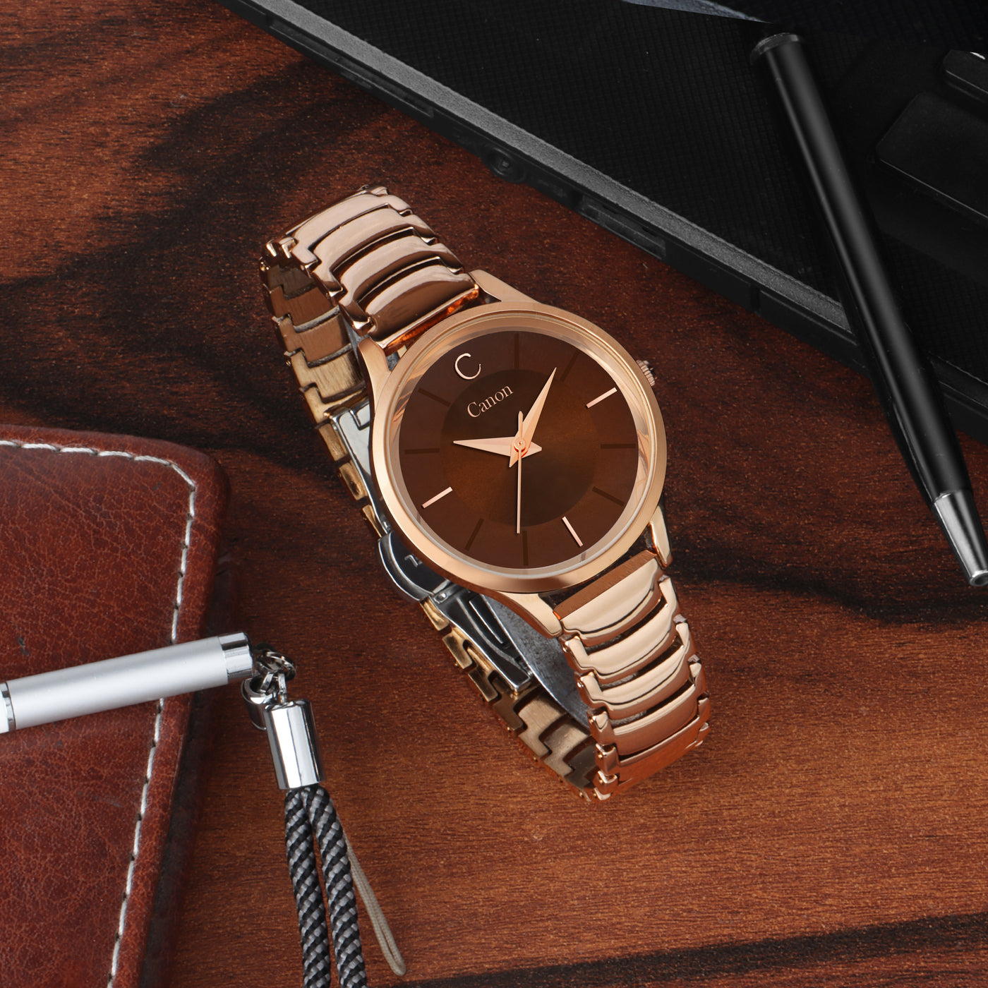 Canon Quartz Rose Gold Watch for Women CN-422