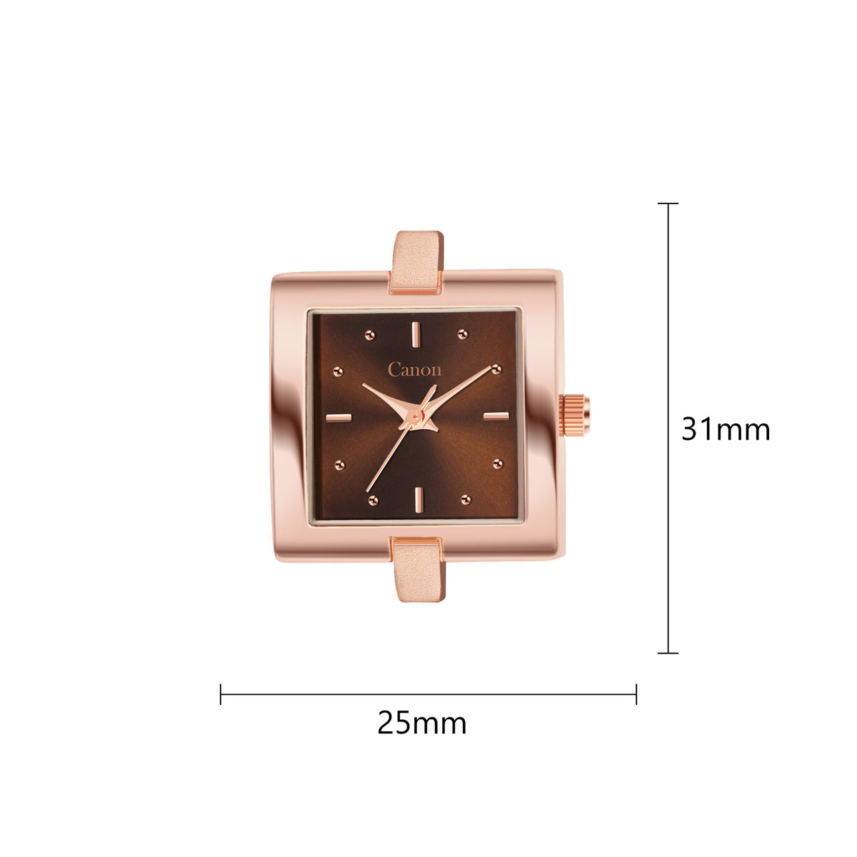 CN-538 watch dimensions 25 mm by 31 mm