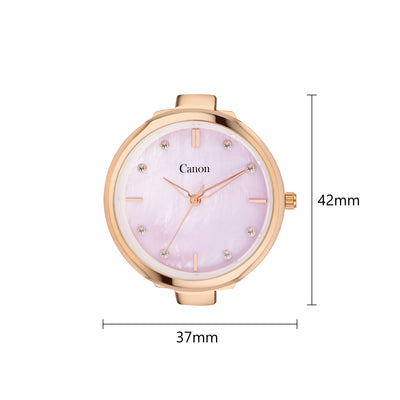 Canon Quartz Mother of Pearl Watch For Her - Baby Pink