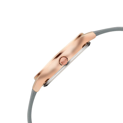 Canon Quartz Classic Watch for Men - Grey & Rose Gold
