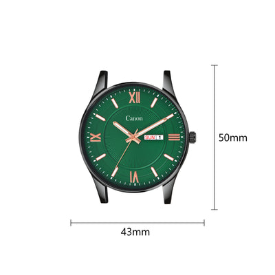 Canon Quartz Classic Watch for Men - Green