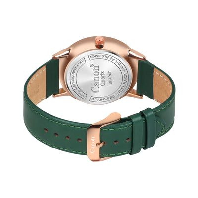 Canon Quartz Green & Rose Gold Watch for Men CN-424