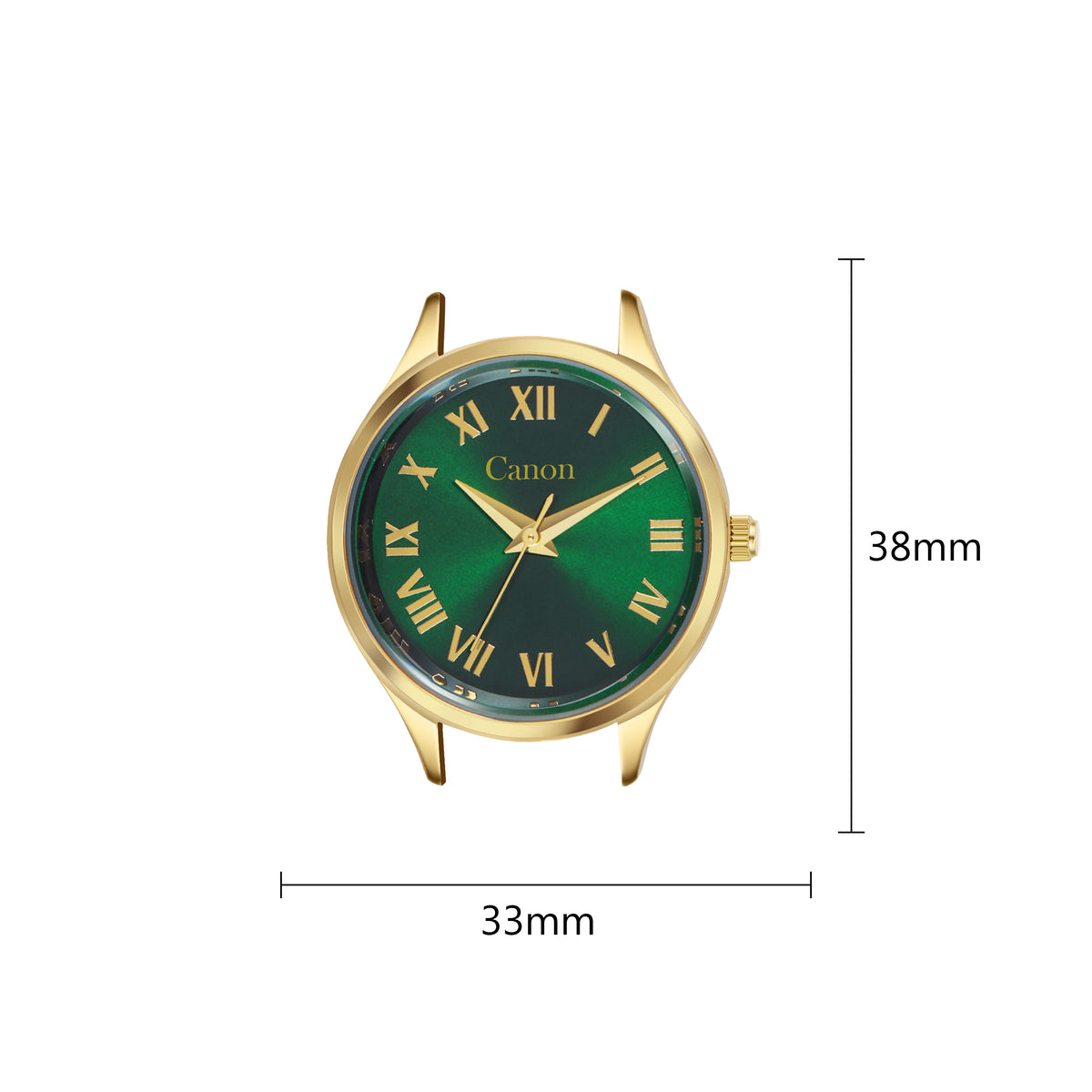 Golden Green Dial with Roman Numerals Watch for Women | Canon Quartz CN-521