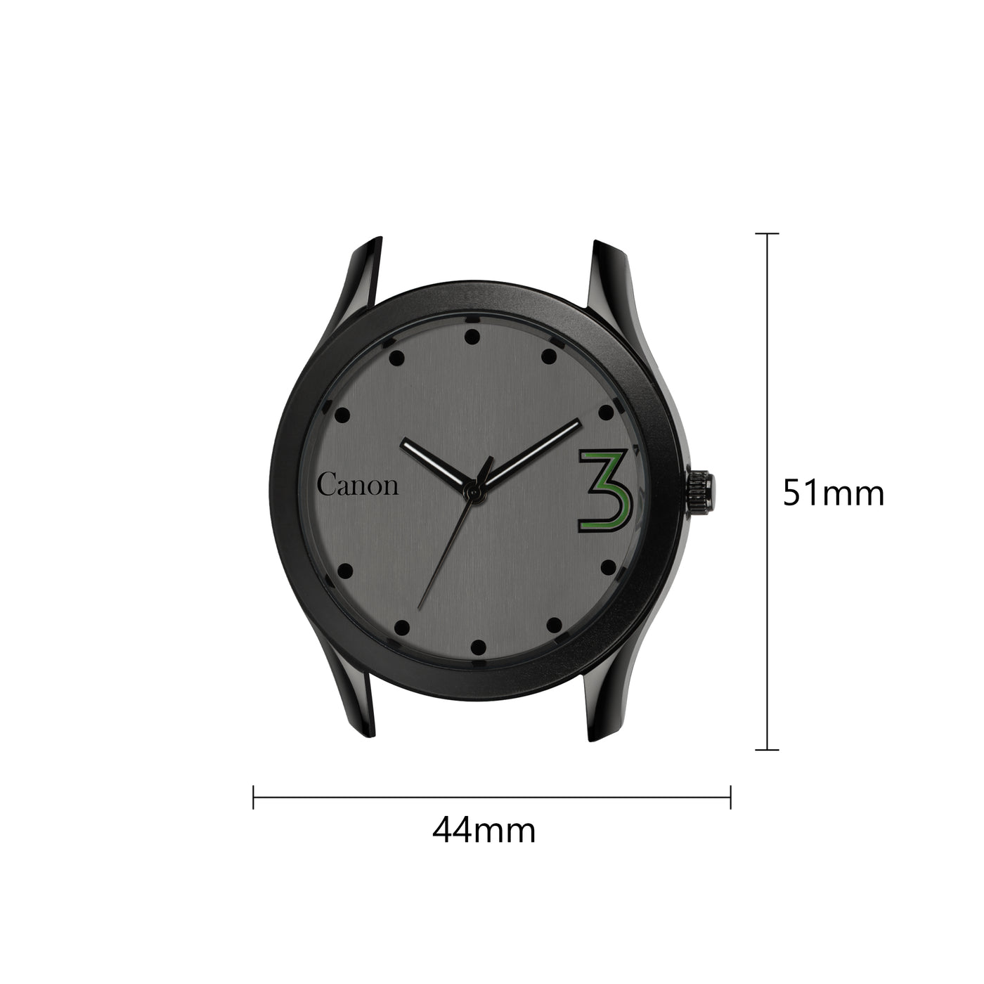 Canon Quartz Black Casual Watch For Men CN-443