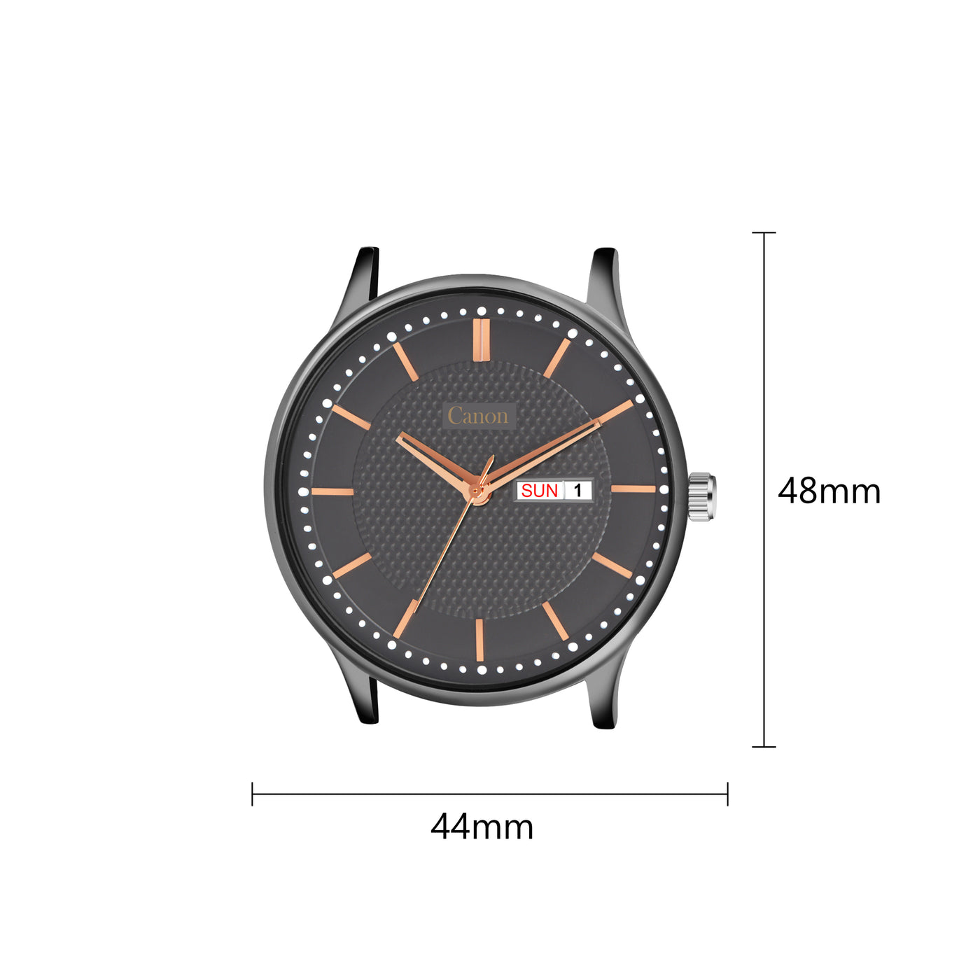 Canon Quartz Grey & Rose Gold Watch for Men CN-426