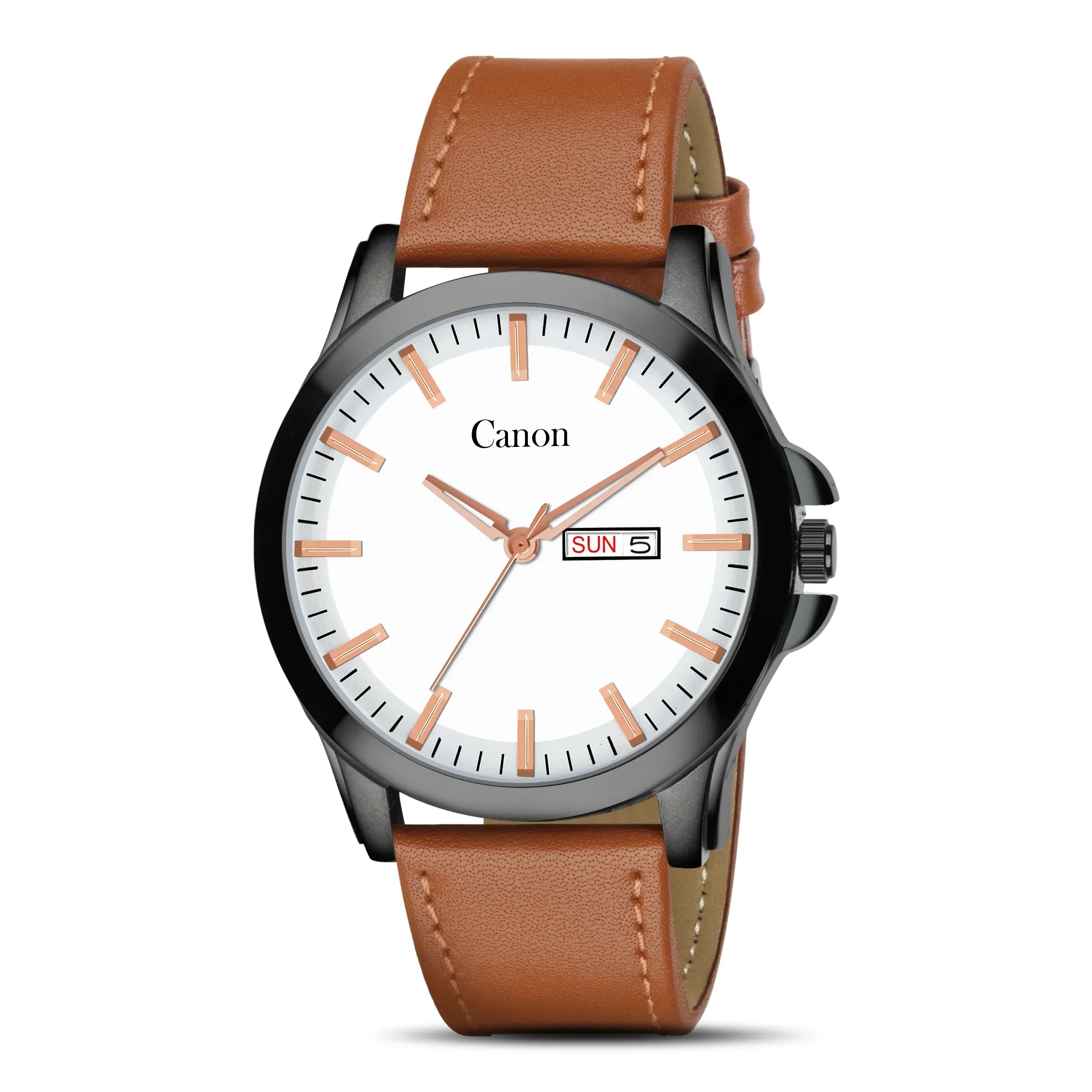 Canon Quartz Black & Tan Watch For Men CN-436