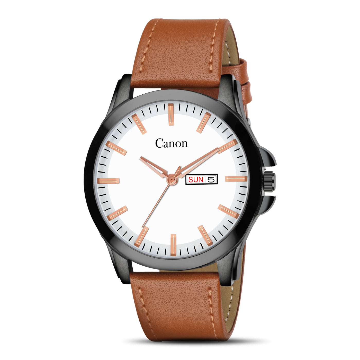 Canon Quartz Black & Tan Watch For Men CN-436