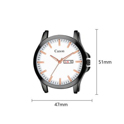 Canon Quartz Black & Tan Watch For Men CN-436