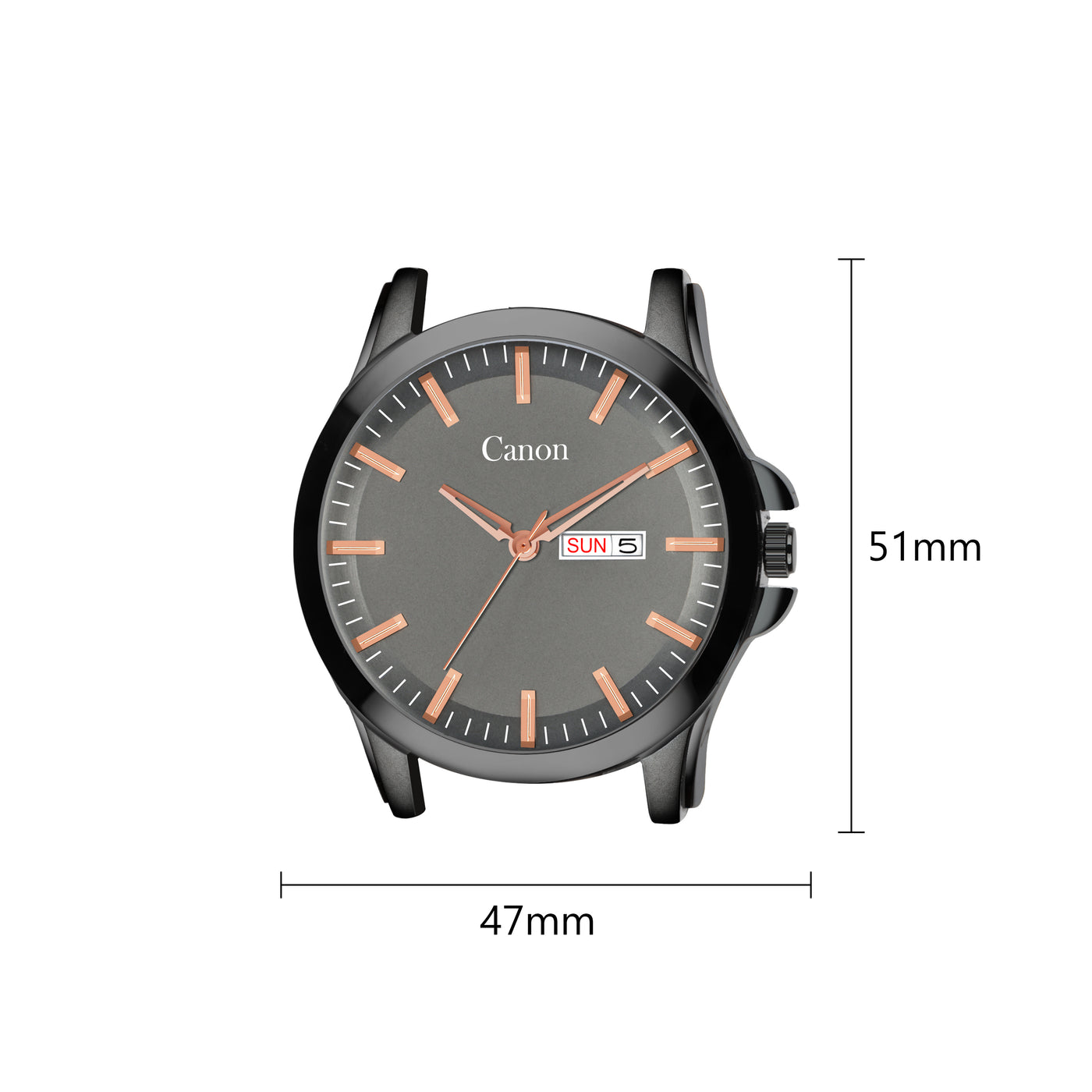 Canon Quartz Black & Grey Watch For Men CN-437