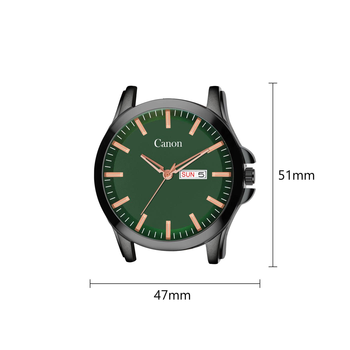 Canon Quartz Black & Green Watch For Men CN-438