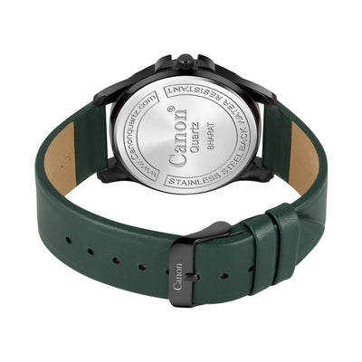 Canon Quartz Black & Green Watch For Men CN-438