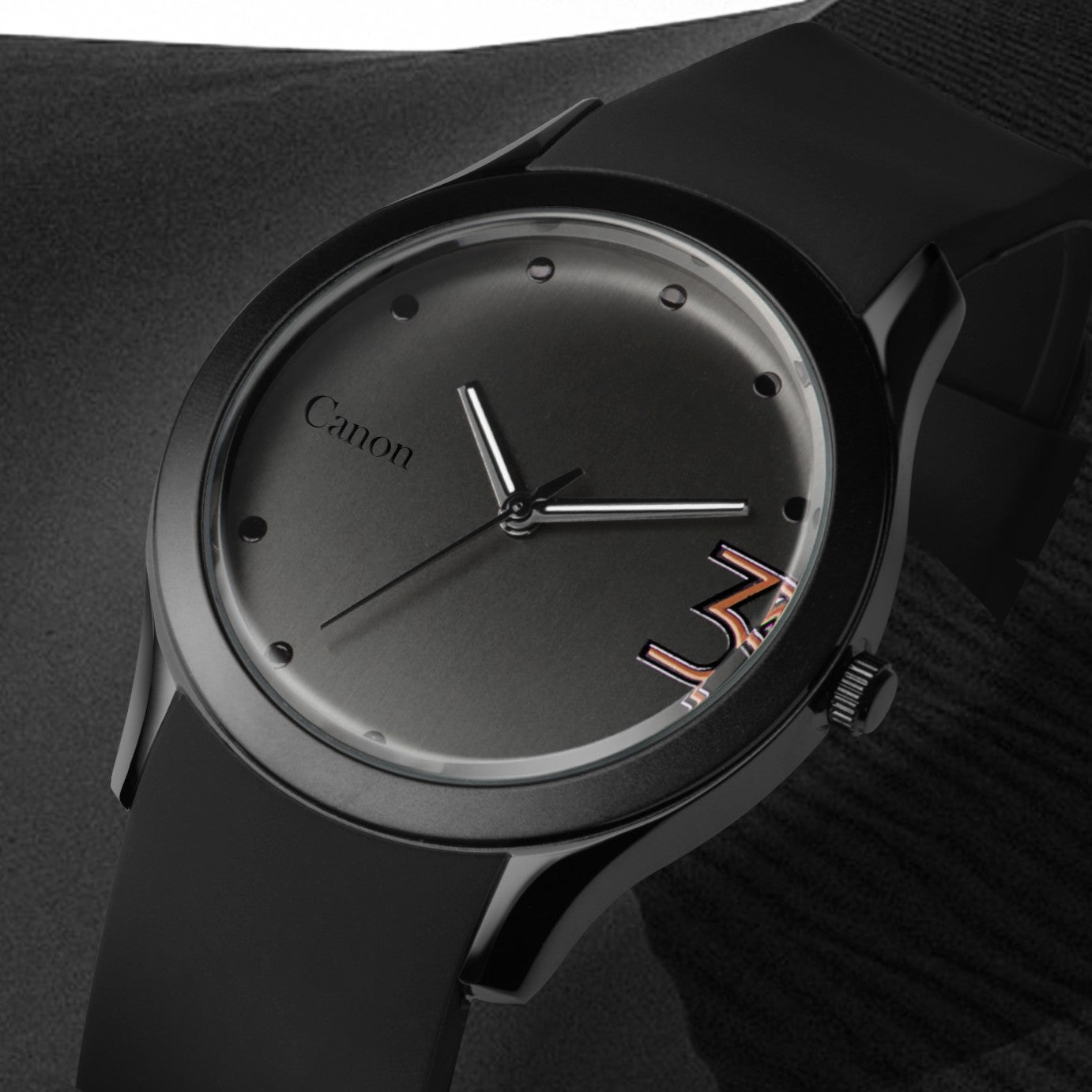 Canon Quartz Black Casual Watch For Men CN-442
