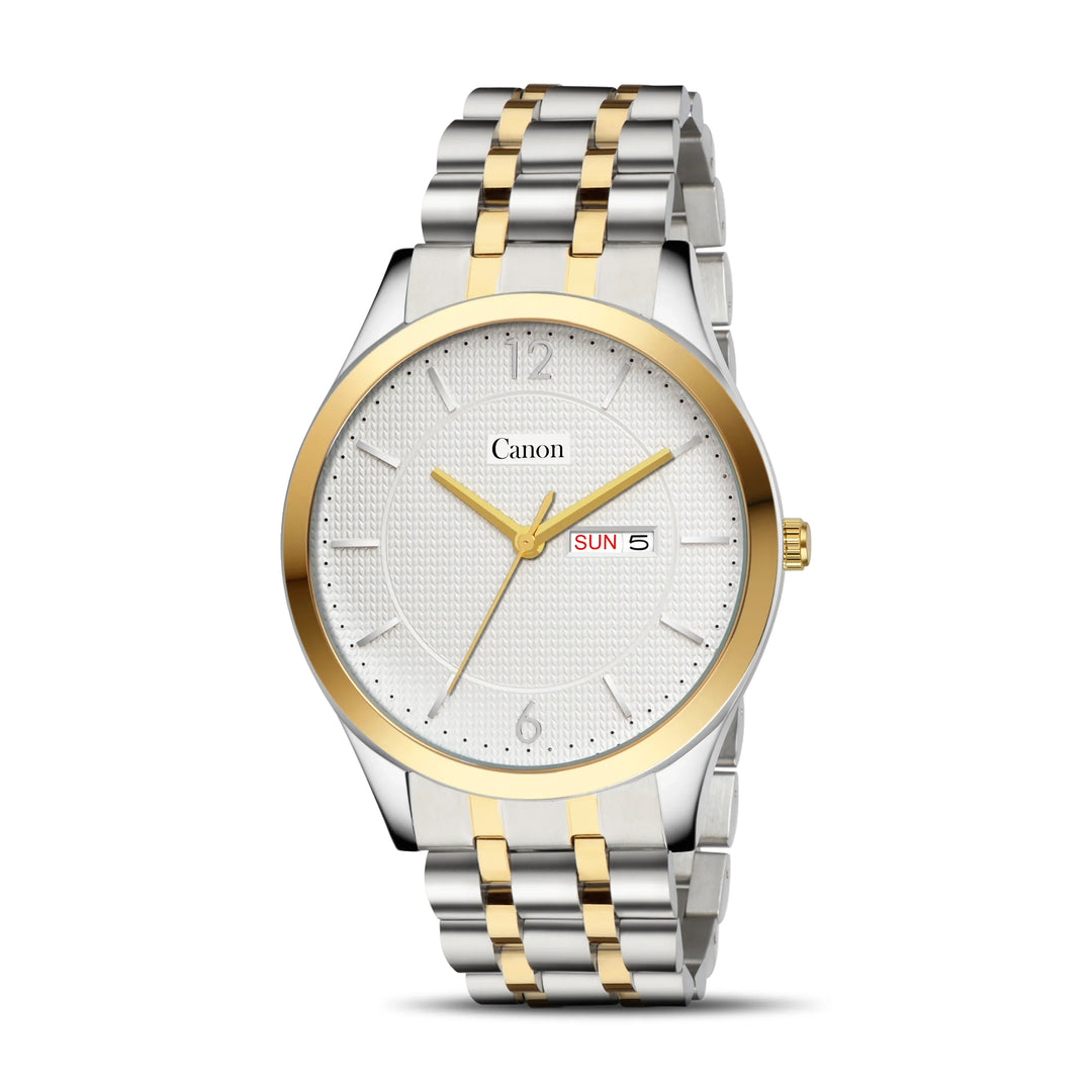 Canon Quartz Men's Classic Gold Accent Bracelet Watch – Canon