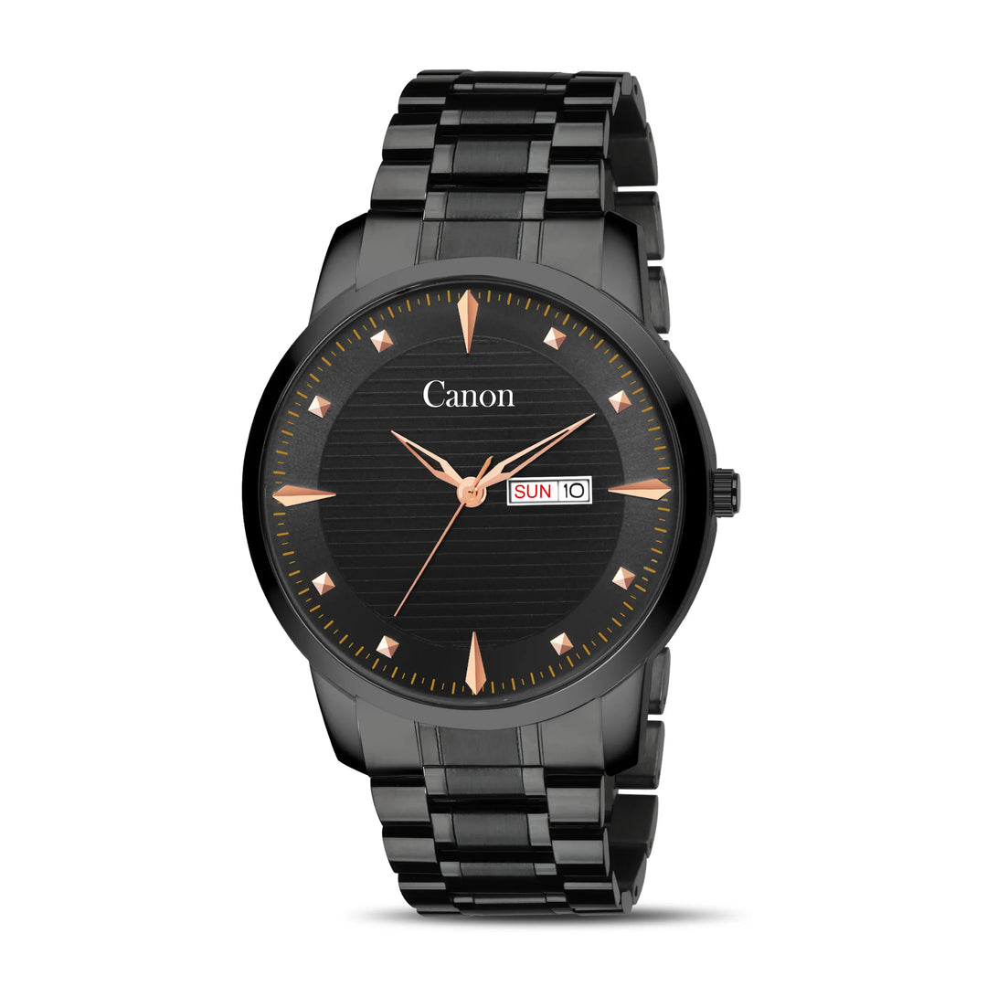 Canon Quartz Men's Blue Gunmetal Steel Watch – Canon Watches