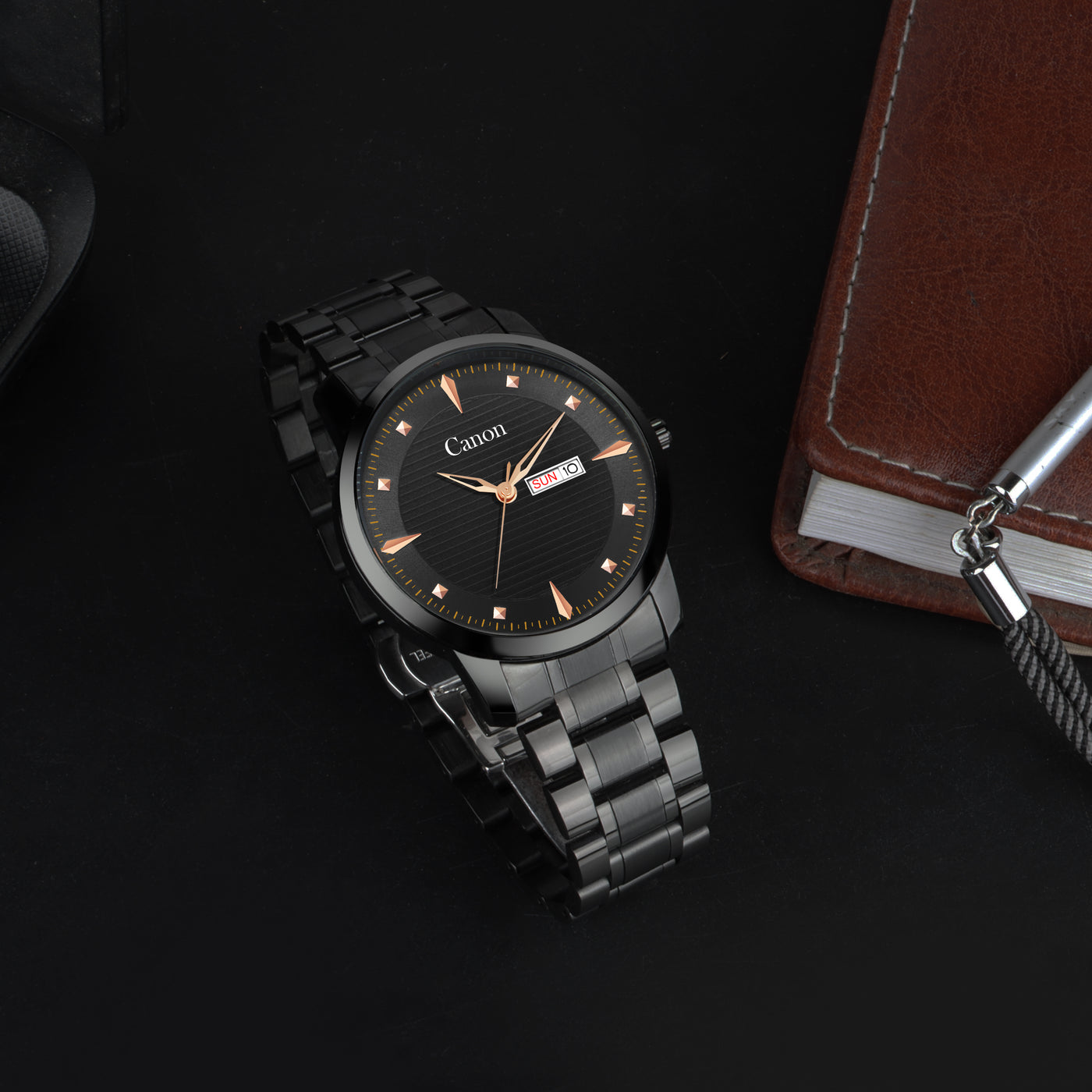 Canon Quartz All Black Watch For Men CN-434