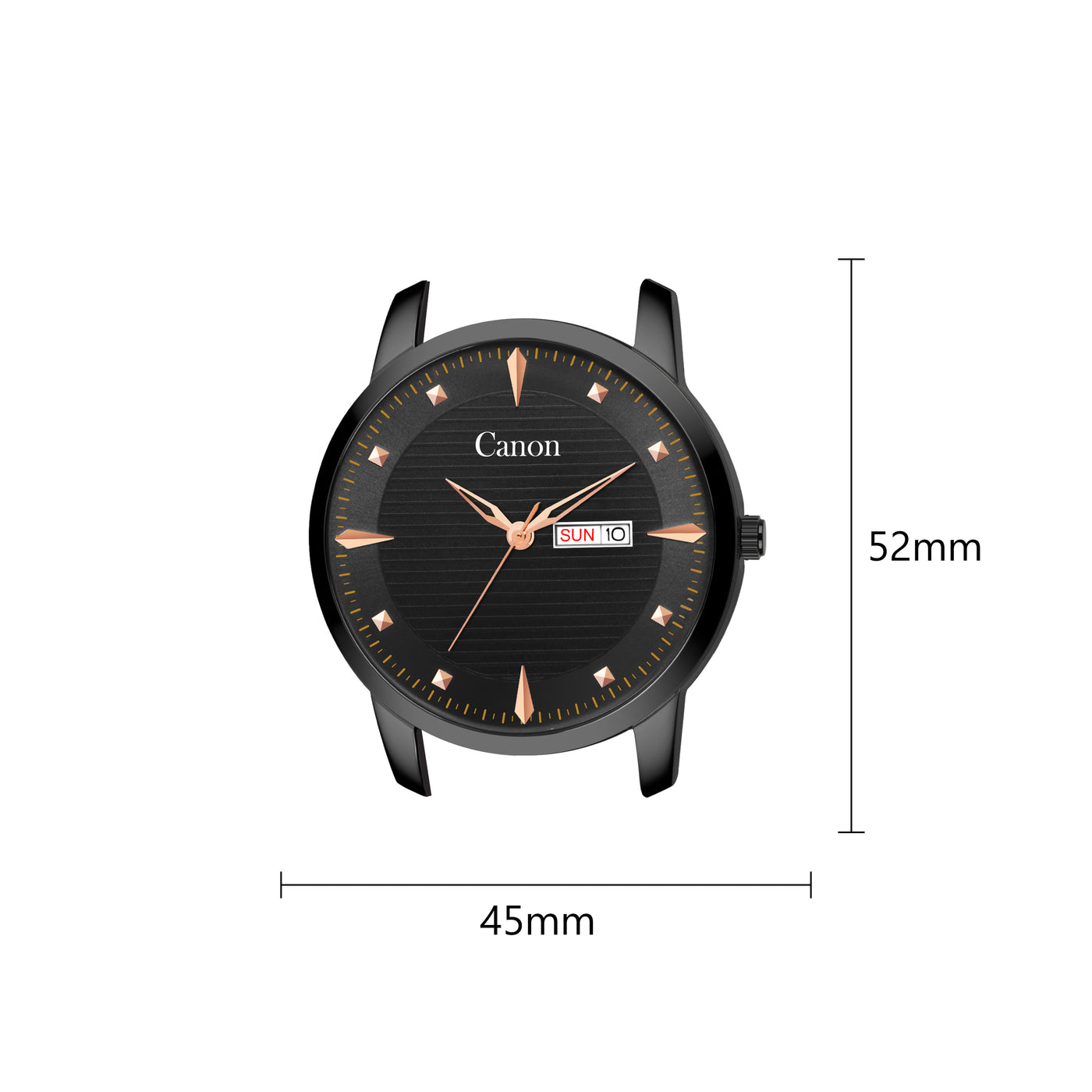 Canon Quartz All Black Watch For Men CN-434