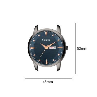 Canon Quartz Gunmetal & Blue Watch For Men CN-435