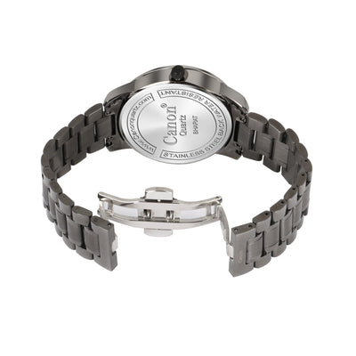 Canon Quartz Gunmetal & Blue Watch For Men CN-435