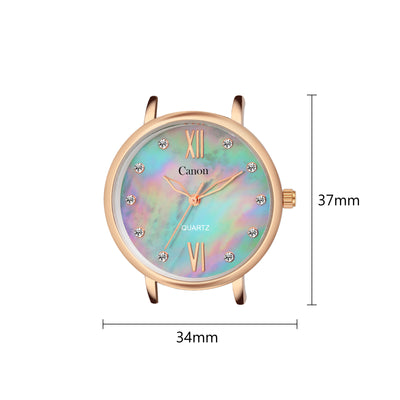Canon Quartz Mother of Pearl Watch For Women - Pink & Blue