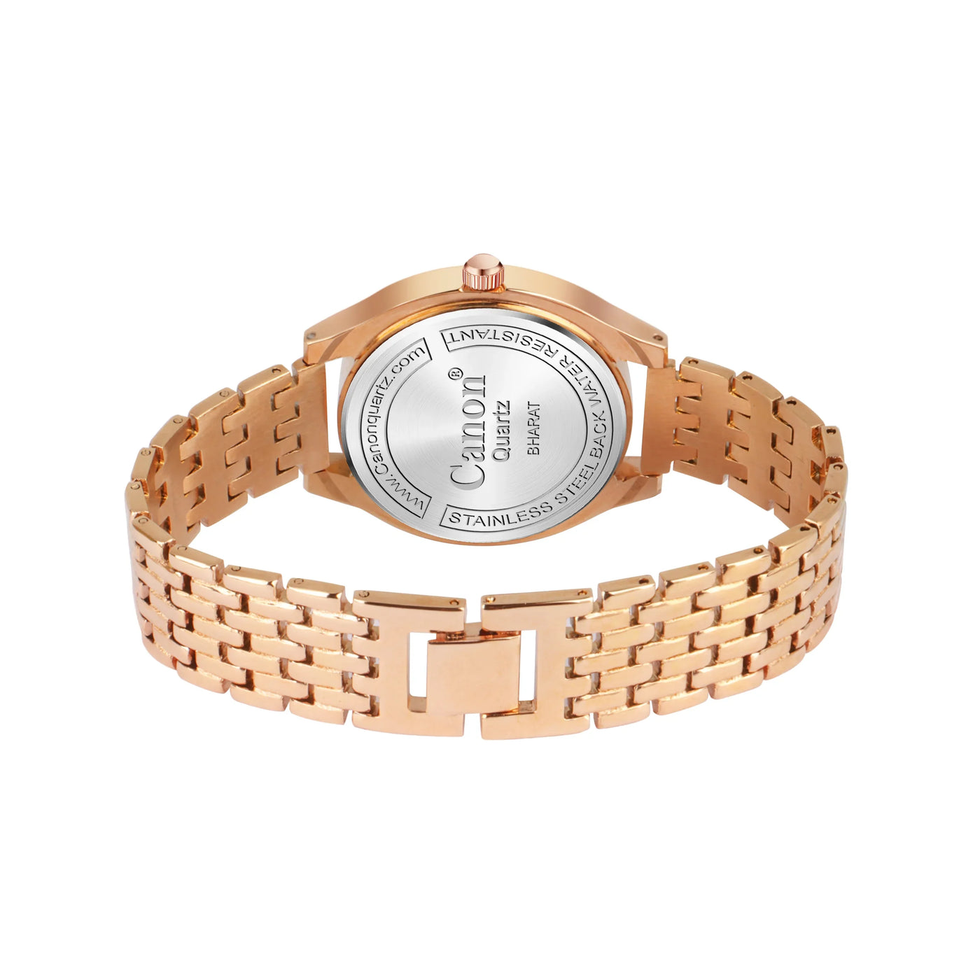 Canon Quartz Rose Gold Watch Bracelet Set For Women CN-440
