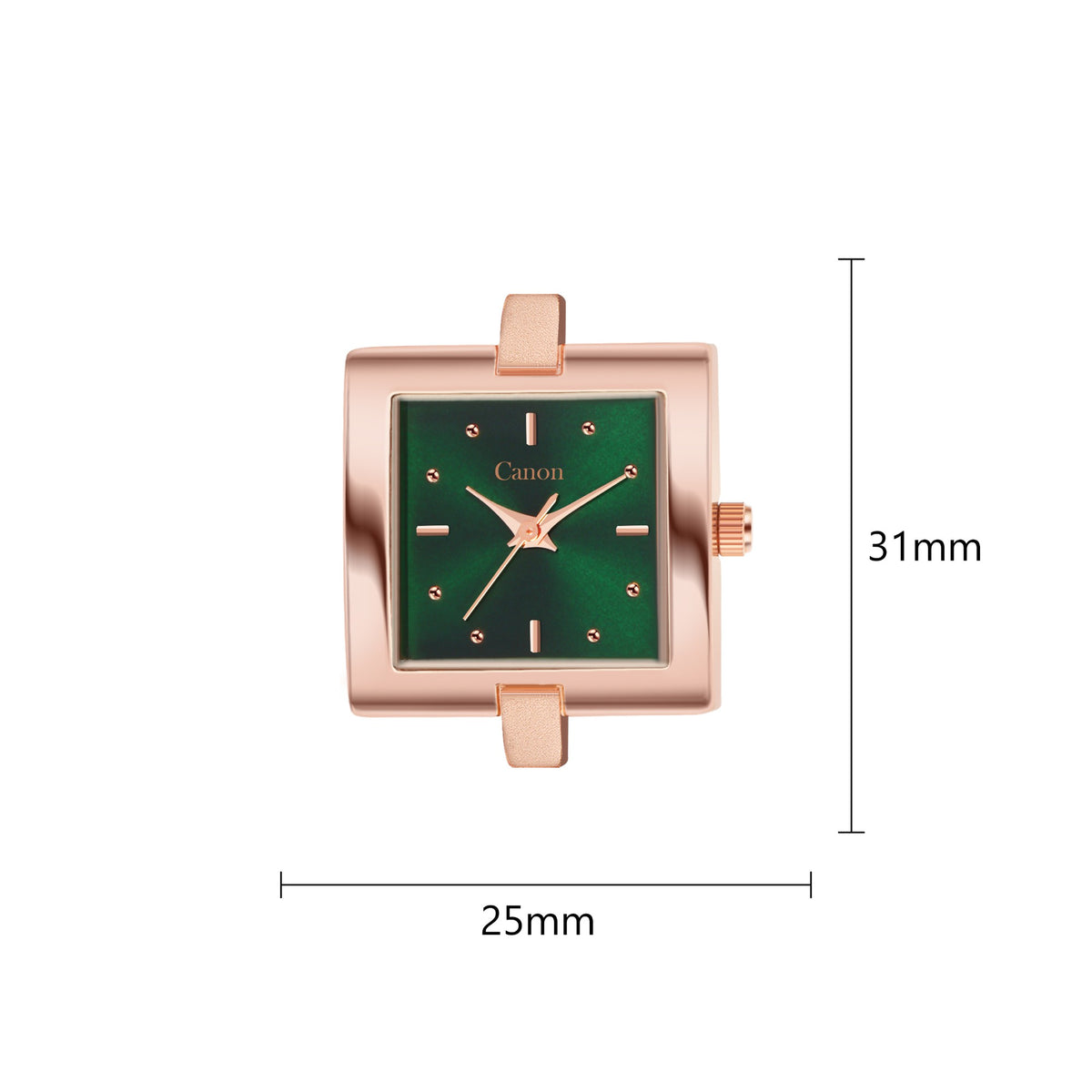 CN-537 watch dimensions 25 mm by 31 mm