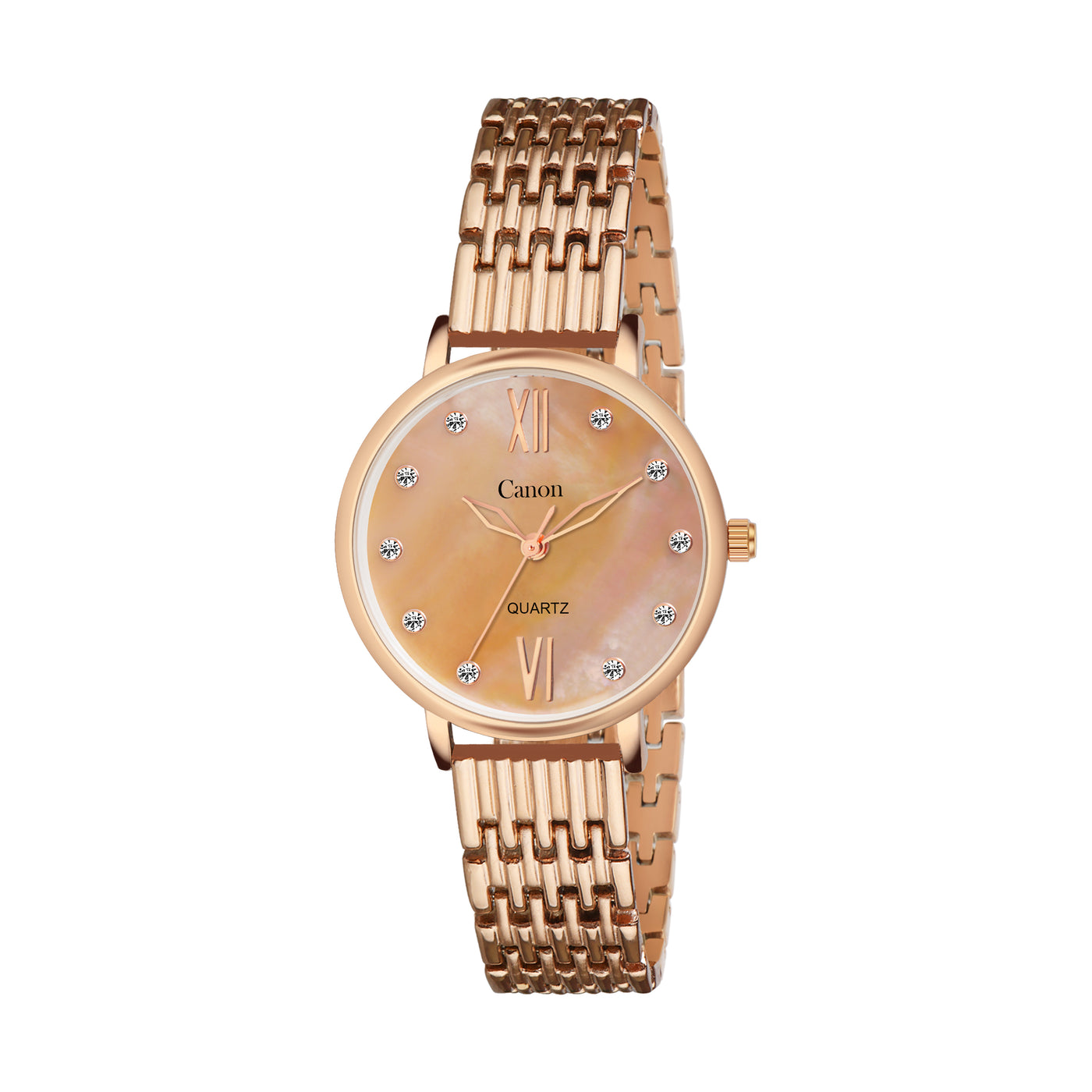 Canon Quartz Mother of Pearl Dial Watch For Women -