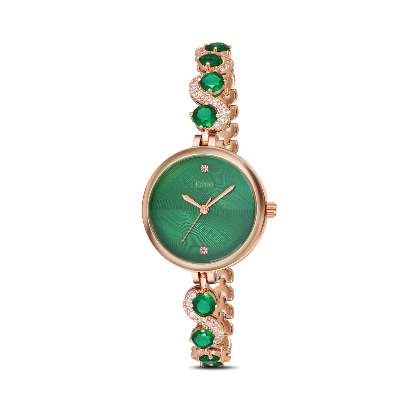 Serenite Green Rose Gold Watch for Women 448