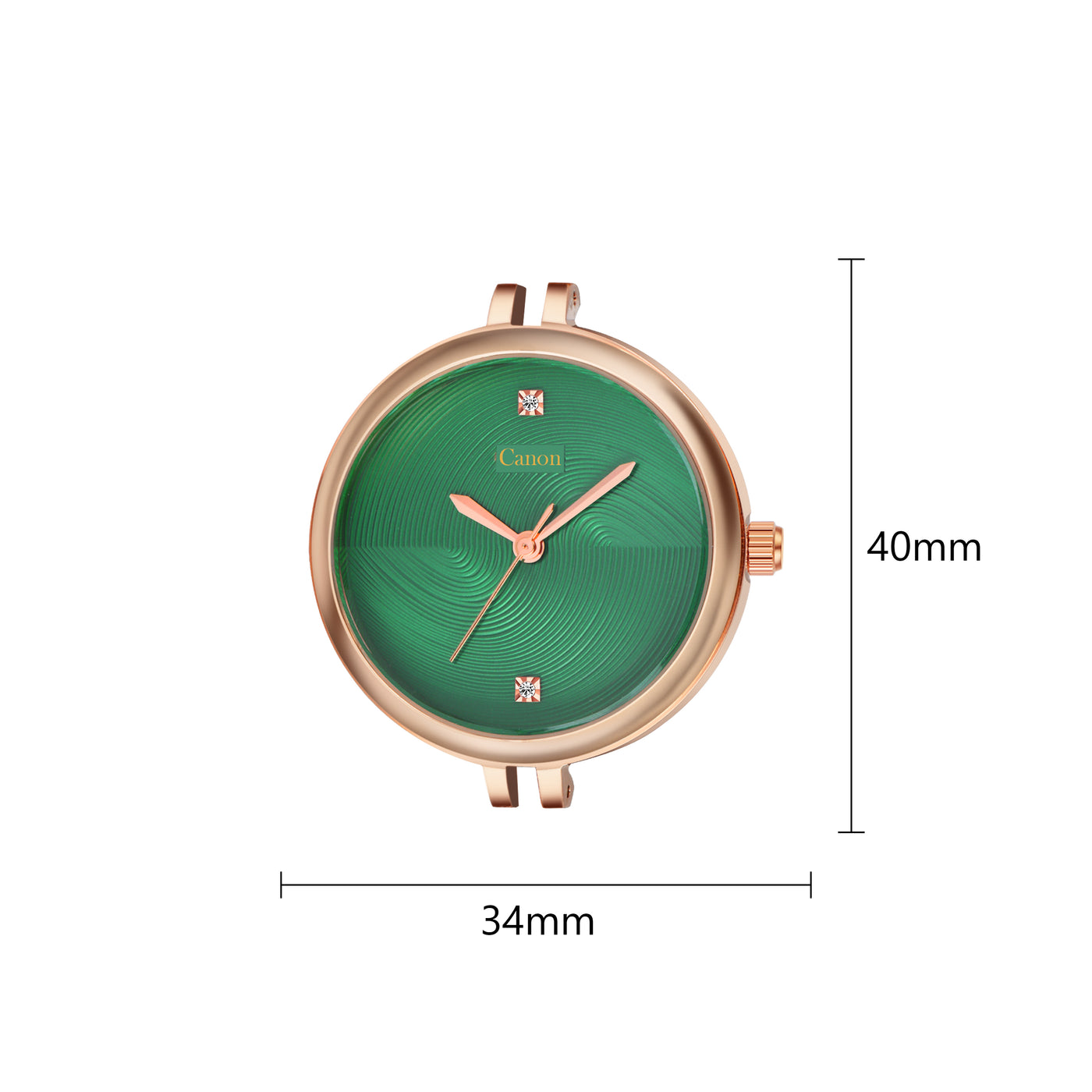 Serenite Green Rose Gold Watch for Women 448