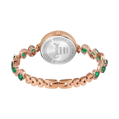 Serenite Green Rose Gold Watch for Women 448